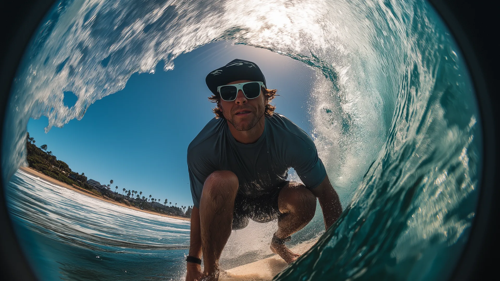 AI commercial image for a surf brand