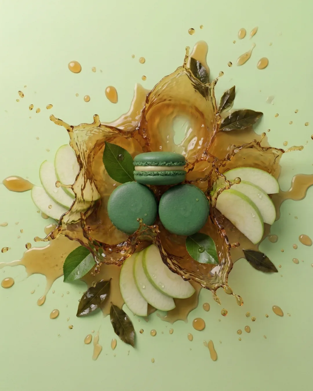 AI-generated macaron product image