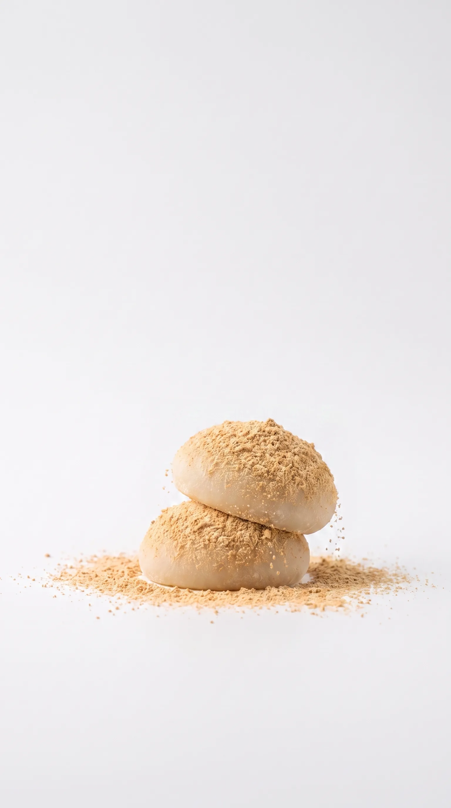 Mochi with powder food photography