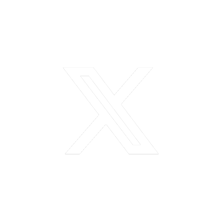 White stylized letter X logo on a black background.